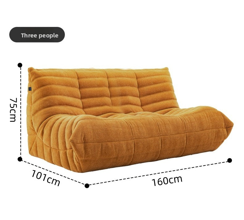 The caterpillar-shaped beanbag sofa is perfect for sleeping or relaxing in the living room, balcony, or bedroom.MM09