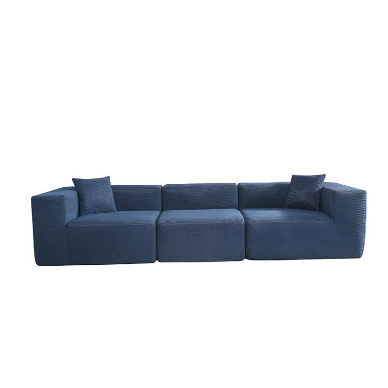 Full compression sofa, vacuum corduroy fabric sofa, home living room designer straight sofa NC264