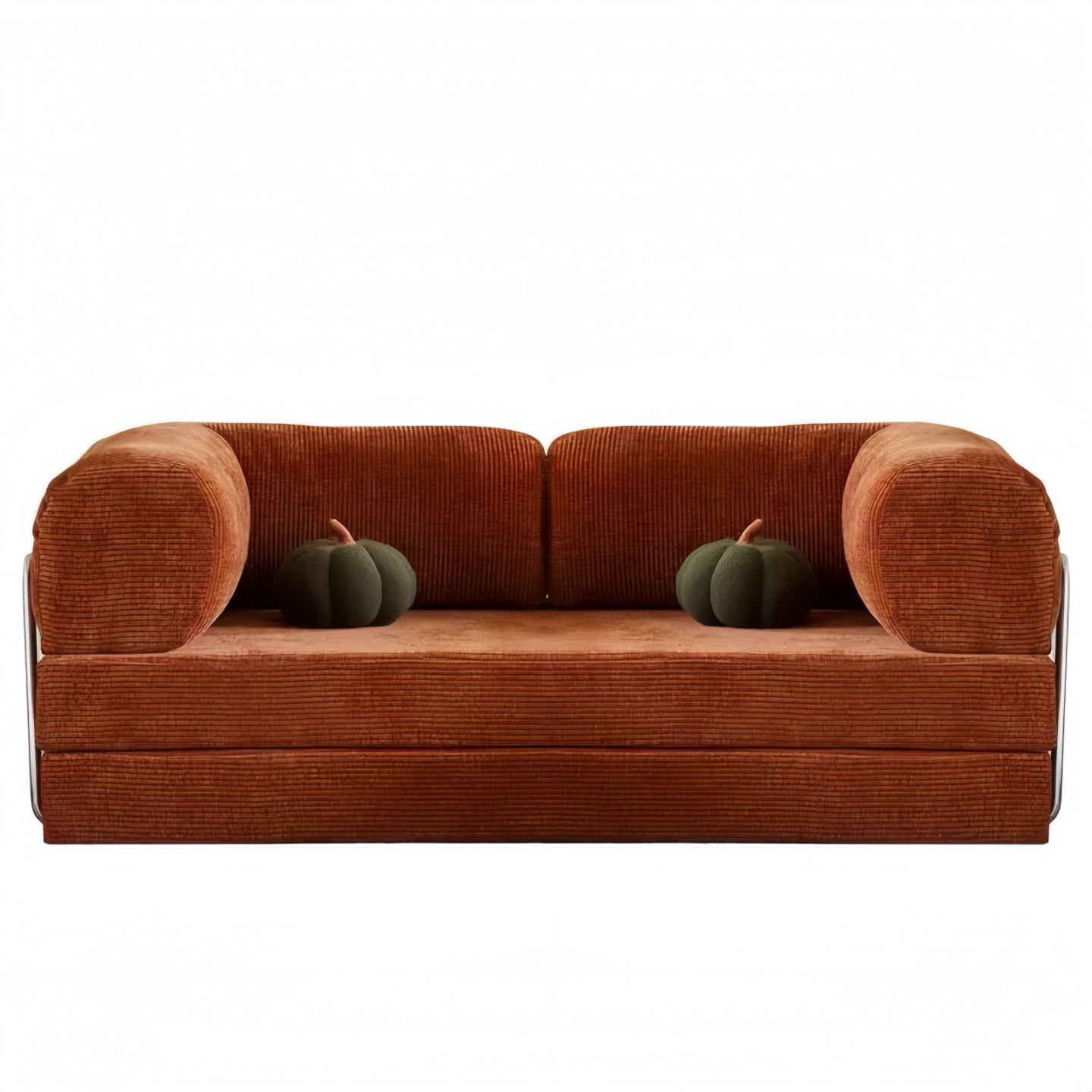 NC690 Vintage-style reversible sofa, compressible and foldable fabric sofa bed