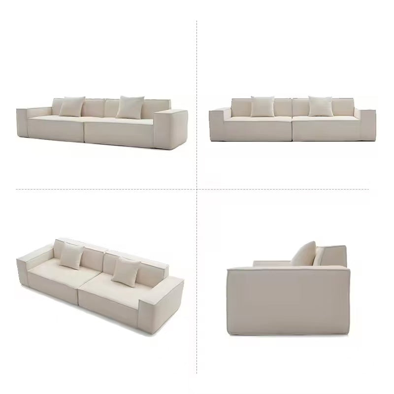 Minimalist modern small apartment sofa, cotton linen, no-wash, technical fabric, compressed sofa NC624