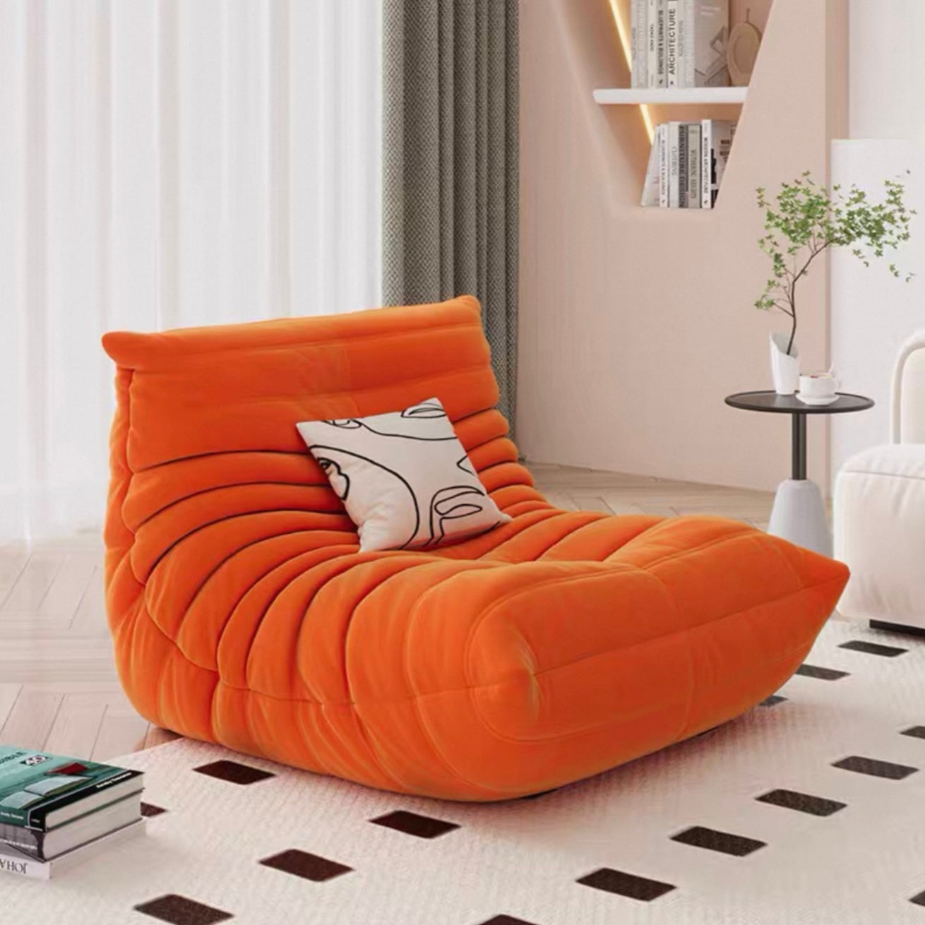 Caterpillar-shaped beanbag sofa, suitable for sleeping or lounging in the living room, balcony, or bedroom; single sofa.MM03