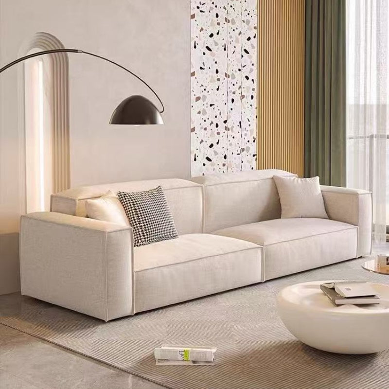 Minimalist modern small apartment sofa, cotton linen, no-wash, technical fabric, compressed sofa NC624