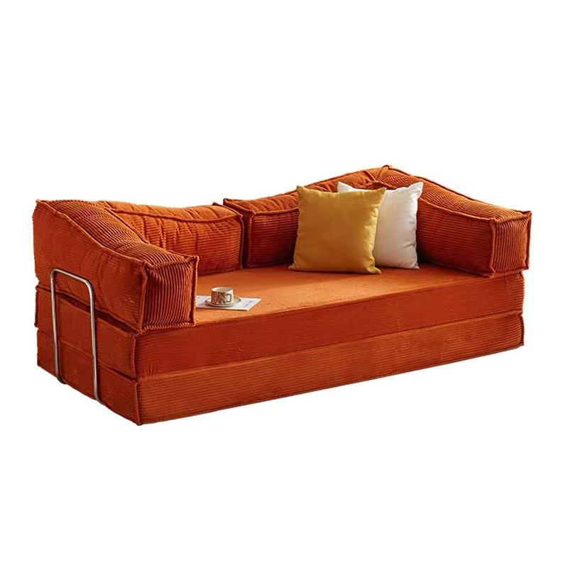 Pudding Compression Sofa Bed Dual-Use Retro Style Modular Folding Fabric Sofa NB-03