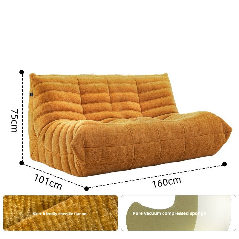 The caterpillar-shaped beanbag sofa is perfect for sleeping or relaxing in the living room, balcony, or bedroom.MM09