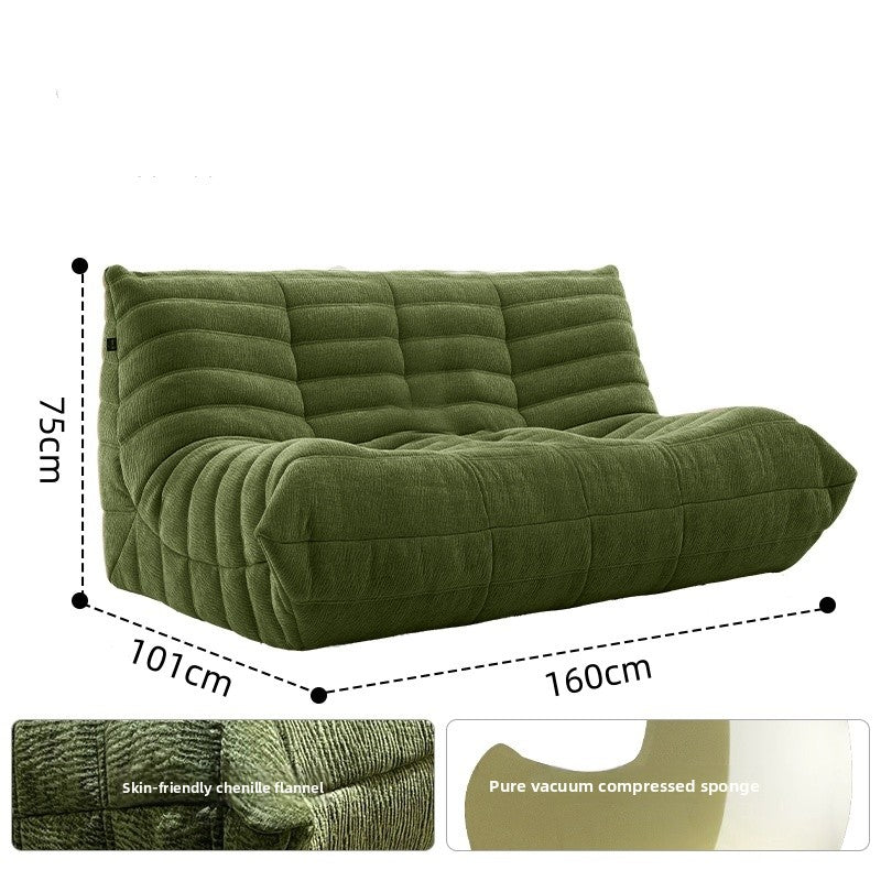 The caterpillar-shaped beanbag sofa is perfect for sleeping or relaxing in the living room, balcony, or bedroom.MM09