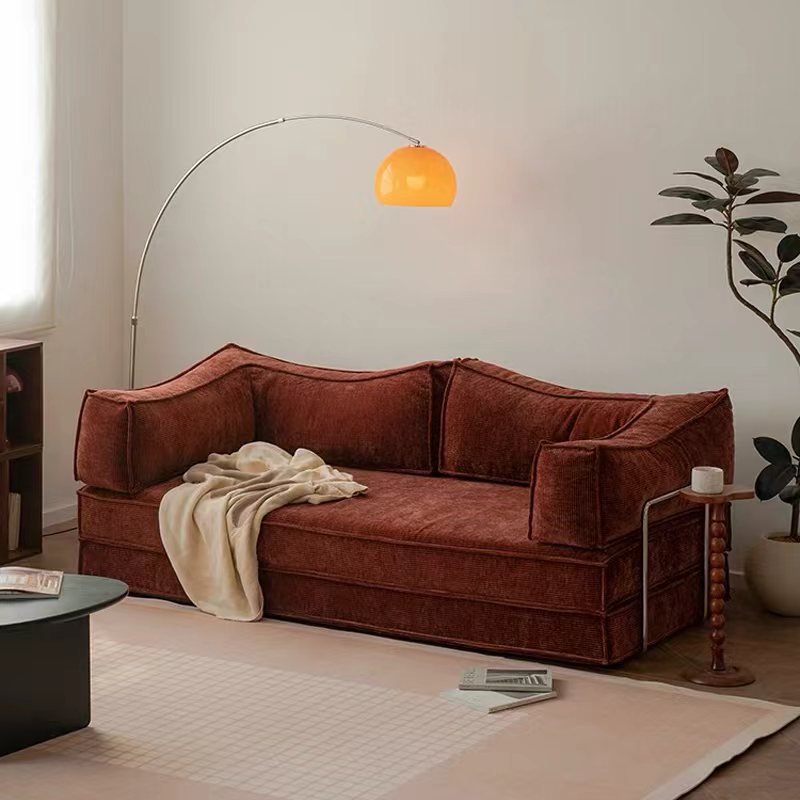 Pudding Compression Sofa Bed Dual-Use Retro Style Modular Folding Fabric Sofa NB-03