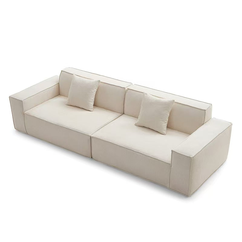 Minimalist modern small apartment sofa, cotton linen, no-wash, technical fabric, compressed sofa NC624