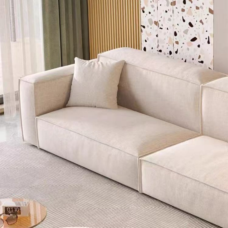Minimalist modern small apartment sofa, cotton linen, no-wash, technical fabric, compressed sofa NC624