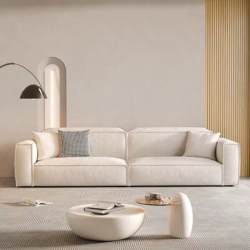 Minimalist modern small apartment sofa, cotton linen, no-wash, technical fabric, compressed sofa NC624