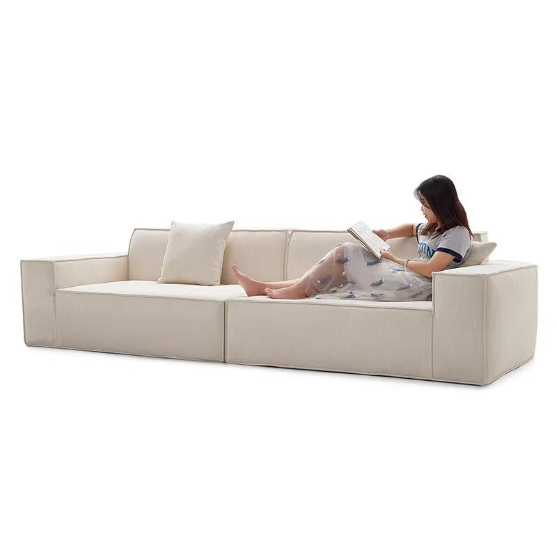 Minimalist modern small apartment sofa, cotton linen, no-wash, technical fabric, compressed sofa NC624
